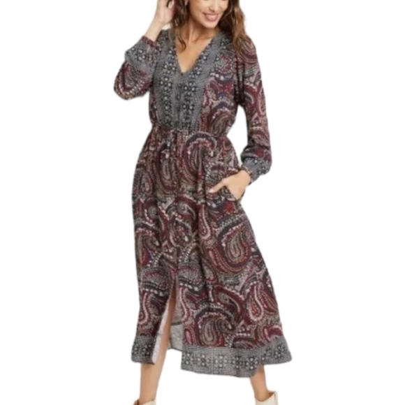 Knox Rose Dresses & Skirts - Long-Sleeve Button-Front Dress |  Knox Rose | Large